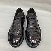 Обувь ручной работы handmade. Livemaster - original item Sneakers classic crocodile leather, in black. Handmade.