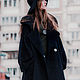 Black double breasted coat in the style of boho. Chic. Coats. Lana Kmekich (lanakmekich). Online shopping on My Livemaster.  Фото №2
