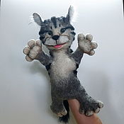 Куклы и игрушки handmade. Livemaster - original item Cat glove toy. Theatrical marionette for puppet theater. Handmade.