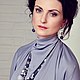 Бусы "Жемчужный деним". Колье. Мальцева Анна.     Магия украшений.. Ярмарка Мастеров.  Фото №6