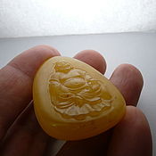 Украшения handmade. Livemaster - original item Hotei the God of wealth, the amber thread R-209. Handmade.