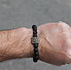 Order Bracelet with volcanic lava - Valknut. Mint Tiger (MintTiger). Livemaster. . Chain bracelet Фото №3