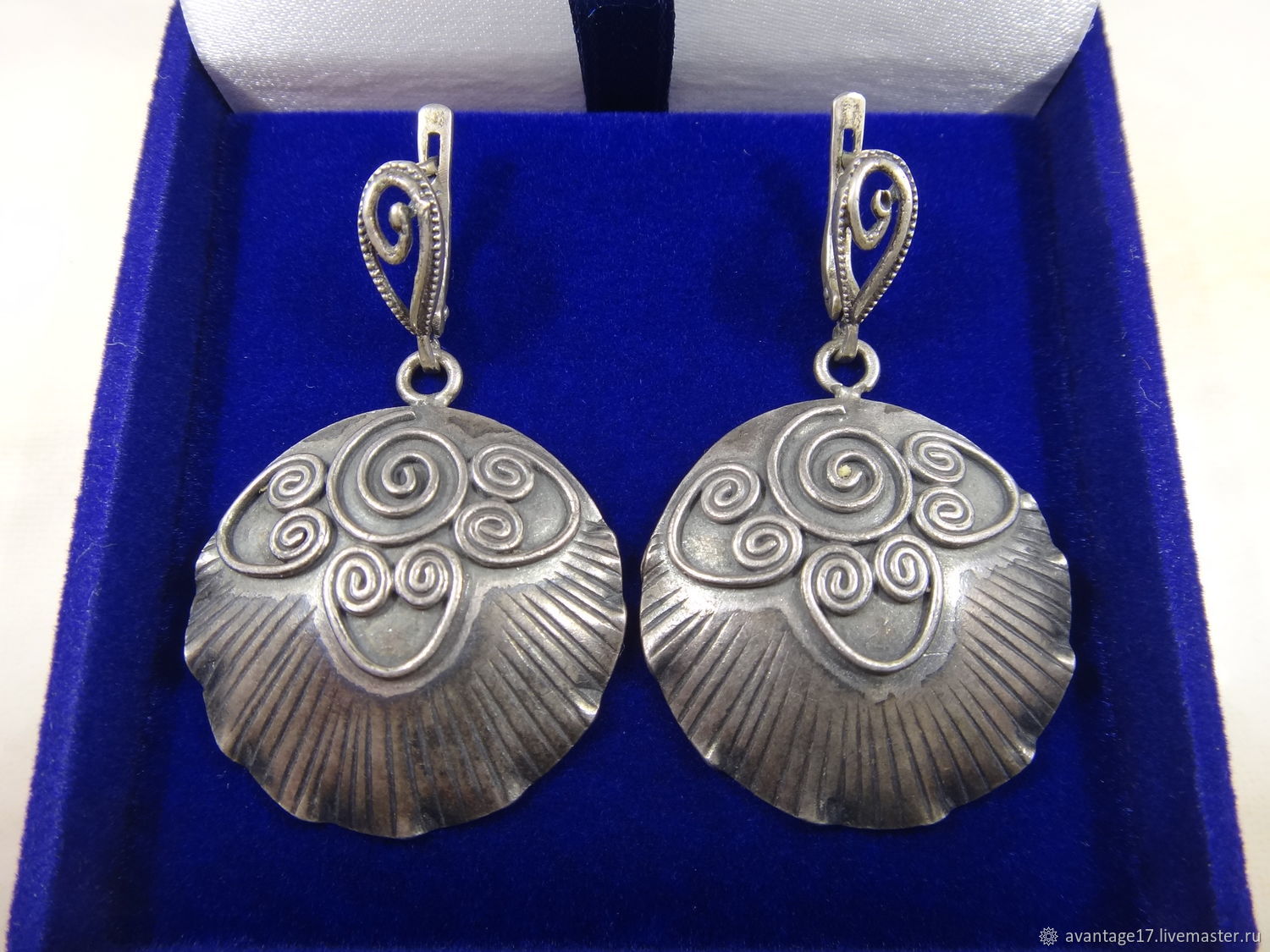 Винтаж: Стильные авторские серьги, " Былина" серебро 925 проба, 15,59 ...