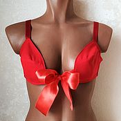 Одежда handmade. Livemaster - original item A bra with a bow in the front, a bralette with ties. Handmade.