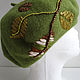 Beret for women with author's embroidery ROSE OLIVE. Berets. Juliya Laborera. My Livemaster. Фото №5