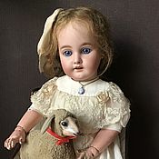 Одежда для кукол: Платье и шляпка для антикварной куклы ростом 50 см