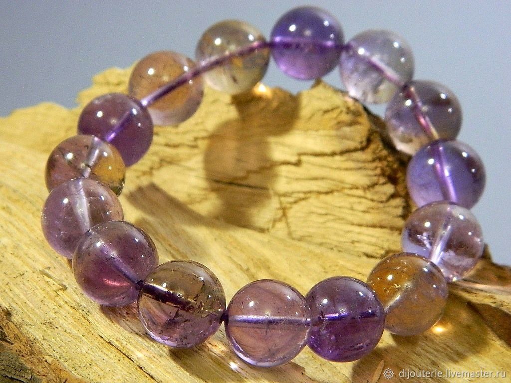 Natural Ametrine Bracelet Amulet Talisman Online On Bracelets Handmade Livemaster Natural Ametrine Bracelet Amulet Talisman