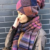 Аксессуары handmade. Livemaster - original item Hat and scarf knitted set for women. Handmade.
