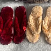 Обувь ручной работы handmade. Livemaster - original item Mouton flip-flops size 39-40. Handmade.