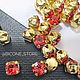 Padparadscha /Gold,  Шатоны ss12 (3мм), Preciosa , 10 шт, Кристаллы, Москва,  Фото №1