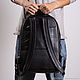 Именной кожаный мужской рюкзак CONRAD BLACK. Мужской рюкзак. Monomount. Ярмарка Мастеров.  Фото №5