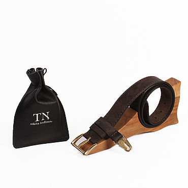 Аксессуары ручной работы. Ярмарка Мастеров - ручная работа Мужской ремень с мини-карабинчиком TNBelt300. Handmade.