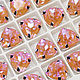 Rhinestones in dacs 12 mm Peach trilliant triangle, Rhinestones, Solikamsk,  Фото №1