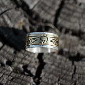 Украшения handmade. Livemaster - original item Silver Ring with the rotating mantra. Handmade.