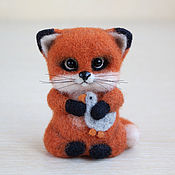 Куклы и игрушки handmade. Livemaster - original item A fox cub with a goose. Handmade.