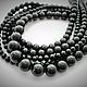 Black agate beads 4mm, 6mm, 8mm, thread, Beads1, Zheleznodorozhny,  Фото №1