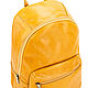 Leather backpack Violetta (yellow). Backpacks. Russian leather Guild. My Livemaster. Фото №5