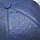 Baseball cap made of genuine ostrich leather in blue. Baseball caps. SHOES&BAGS. Online shopping on My Livemaster.  Фото №2