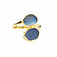 Quartz ring, blue ring, stylish ring dimensionless. Rings. Irina Moro. Online shopping on My Livemaster.  Фото №2