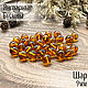Beads ball 9mm made of natural Baltic amber cognac color, Beads1, Kaliningrad,  Фото №1