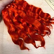 Материалы для творчества handmade. Livemaster - original item Natural hair for dolls (Red). Handmade.