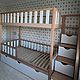 Двухъярусная кровать из цельного массива бука с лестницей комодом. Мебель для детской. Мастерская уникальной мебели (BabyLodge). Ярмарка Мастеров.  Фото №4