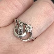 Винтаж: Р.Гранат,Старинное серебряное кольцо