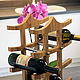 Elegant rack for 12 bottles of wine made of natural wood. Shelving. flowerswood. Online shopping on My Livemaster.  Фото №2