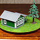 The layout of the mini house with the landscape. Model. Master-Wood. Online shopping on My Livemaster.  Фото №2