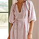 Лён Max Mara в стильную полоску. Ткани. Итальянские ткани Gontess. Ярмарка Мастеров.  Фото №8