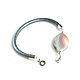 Jasper bracelet, silver leather bracelet grey 'Illusion' 2022. Bead bracelet. Irina Moro. Online shopping on My Livemaster.  Фото №2