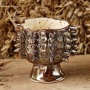 Посуда handmade. Livemaster - original item Cup. Golden and Prickly.. Handmade.