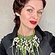 Колье из кожи Ландыши. Украшение из кожи. Колье. Светлана Ланская. Ярмарка Мастеров.  Фото №5