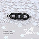 КР45 Коннектор с фианитами "Цепь". Корейская фурнитура. Коннекторы. Shatonshop. Интернет-магазин Ярмарка Мастеров.  Фото №2