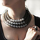 Order Necklace 'Pearl net' BIG SIZE. Ксения (by Popova). Livemaster. . Necklace Фото №3