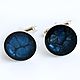 Cufflinks with painted blue color. Cuff Links. fiorellino. My Livemaster. Фото №4