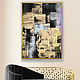 Painting Golden Abstraction. Interior Abstraction with gold. Picture, Pictures, Moscow,  Фото №1