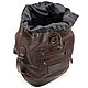 Leather backpack ' sachet '(dark brown crazy). Backpacks. Russian leather Guild. My Livemaster. Фото №6