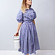 Retro-style plaid dress with lantern sleeves, Dresses, Moscow,  Фото №1