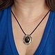 Кулон с кварцем с черным турмалином. Кулон. Терехина Ольга (CreativeJewelry). Интернет-магазин Ярмарка Мастеров.  Фото №2