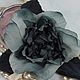 Брошь Роза из шёлка, большой цветок из ткани, цветы. Брошь-зажим. Цветочный домик. Украшения из ткани. Ярмарка Мастеров.  Фото №5