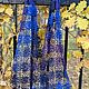 Тонкий ажурный шерстяной шарф (синий-лиловый). Шарфы. IRINA GRUDKINA Handmade Knitwear. Ярмарка Мастеров.  Фото №11