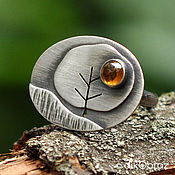 Украшения handmade. Livemaster - original item Ring silver Forest, garnet spessartin. Handmade.