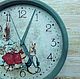 'Rabbits Beatrix Potter', wall clock for children's, vintage. Watch. botanica-m. Online shopping on My Livemaster.  Фото №2