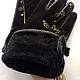 Black women leather gloves.Unique design "In curls" Size 8.5. Gloves. InGAartWork. Online shopping on My Livemaster.  Фото №2