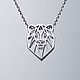 Lion Pendant with Chain | Silver / Geometry Collection. Pendant. totemicashop. My Livemaster. Фото №4