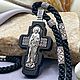 Деревянный крест со вставкой Николая Чудотворца. Крестик. MisMi jewelry. Ярмарка Мастеров.  Фото №6
