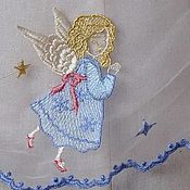 Материалы для творчества handmade. Livemaster - original item The rest! embroidery on mesh. In stock! Angels. Handmade.
