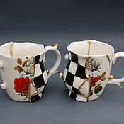 Посуда handmade. Livemaster - original item Porcelain mugs 