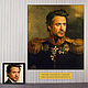 Portrait of a man in the image of a hussar. Painting by photo to order, Robert Downey, Pictures, Moscow,  Фото №1